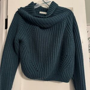 moon & madison Teal Cowl Neck Sweater